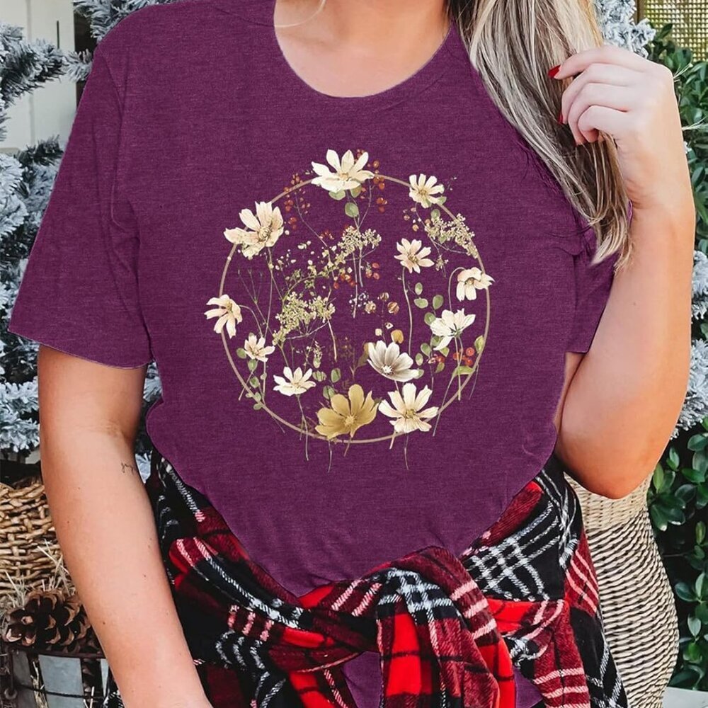 Plus Size Tshirts for Women Graphic Tees Summer Casual Tops Loose Cute Trendy Cl - Picture 2 of 5